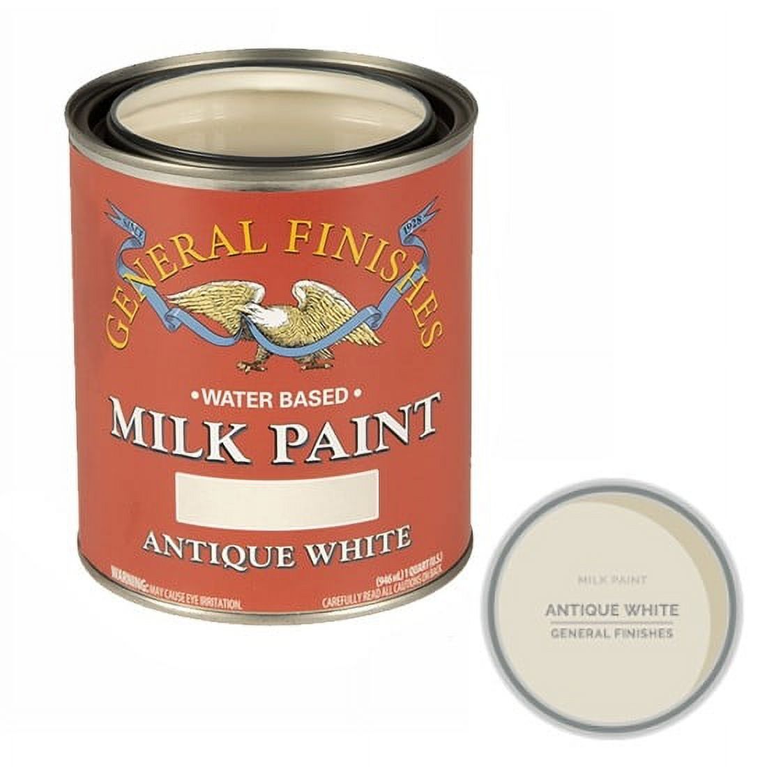 General Finishes QAW Milk Paint 1 Quart Antique White